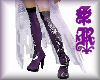 purple/white flower boot