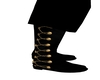 Royal Black Gold Boots