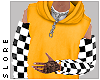 $ yellow checker hoodie