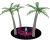 pink palm tree fountain