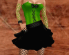 D Green Black Hot Dress