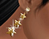 Stars Drop Earrings Gold