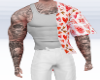 Open Red V Day Shirt+Tat