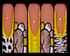 Yellow Zebra Nails