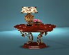 Mahogany Table & Lamp