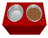 Red Pet Water & Fd Dish