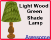 Ash Wooden Green Lamp