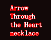 Arrow in heart WD Neklce