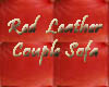 Red Leather Couple Sofa