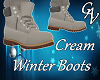 CREAM WINTER BOOTS - M