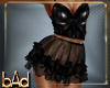 Black PVC Top+Skirt