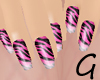 {G} Pink Scene Nails