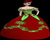 Green and Red Gown