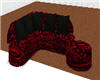 ♛ Black &Red Sectional