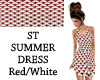 ST SUMMER DRESS RED/W
