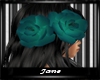 Jane's teal-ish flowers