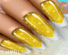 C~Yellow Btrfly Nails