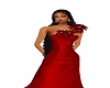 MP~RED FISHTAIL GOWN