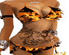 Flame rave bikini