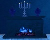 Blue Christmas Fireplace