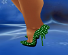 grn polkadot pumps