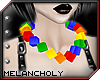 Cubes Necklace: Rainbow
