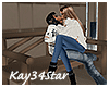 Winter Bench w Kiss Pose
