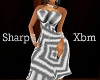 Xbm Gray & White Dress