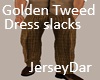 Gold Tweed Dress Slacks