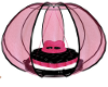 pink~black ramance bed