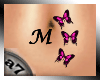 tatto Buterflies leter M
