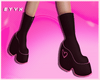 E| Black & Pink Boots