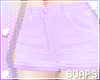 +Denim Shorts L Purple