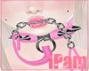 p. pink lip chain choker