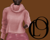 Pink Cowl Neck Sweater