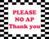 NO AP Sign