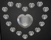 silver wall heart candle