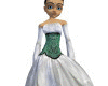 ~Y Green and White Gown