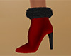 Red Ankle Boots Fur (F)