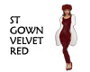 ST GOWN VELVET RED