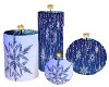 blue Christmas candles