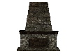 Empty Stone Fireplace