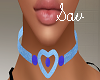 Sky Blue Heart Choker