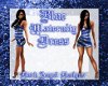 Blue & sil prego dress