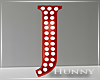 H. Marquee Letter Red J
