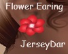 Red Flower Earings