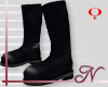 N- F Black leather boots