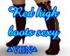 Red high boots sexy