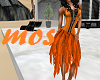 Orange Feathered Dress
