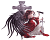 Gothic cross raven fairy
